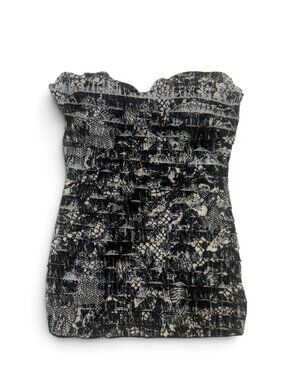 Charlotte Russe Women's Strapless Ruffle Top, Size Medium